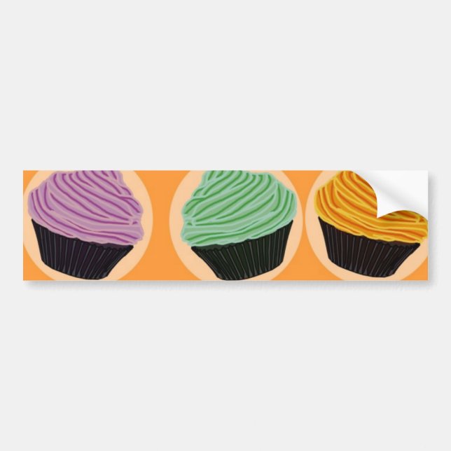 Adesivo Para Carro Sabores do cupcake (Frente)