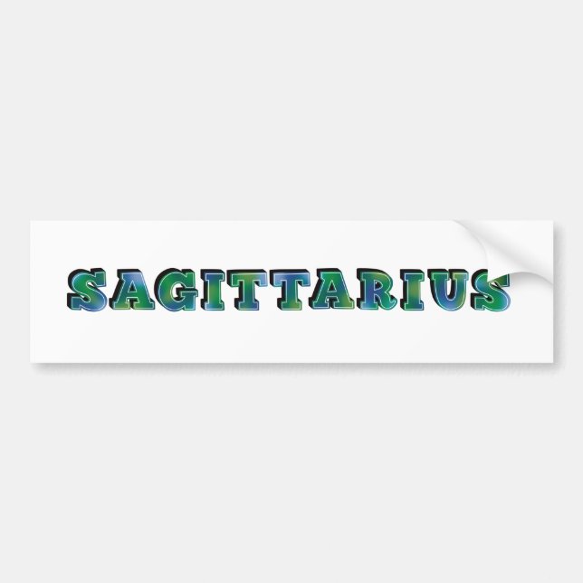Adesivo Para Carro Sagittarius Lettering (Frente)
