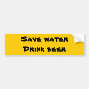 Adesivo Para Carro Salvar a água - cerveja da bebida