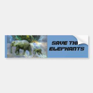 ADESIVO PARA CARRO SALVAR A ETIQUETA DO ELEFANTE BUMBER