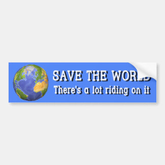 Adesivo Para Carro Salvar a etiqueta do mundo