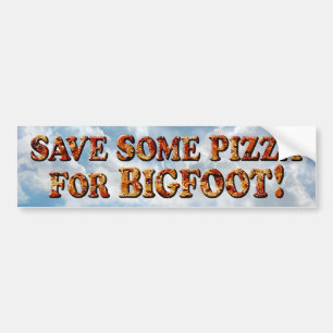 Adesivo Para Carro Salvar a pizza para BIGFOOT - autocolante no vidro