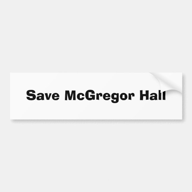 Adesivo Para Carro Salvar McGregor Salão (Frente)