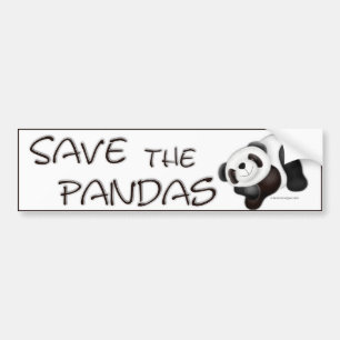 Adesivo Para Carro Salvar o autocolante no vidro traseiro das pandas