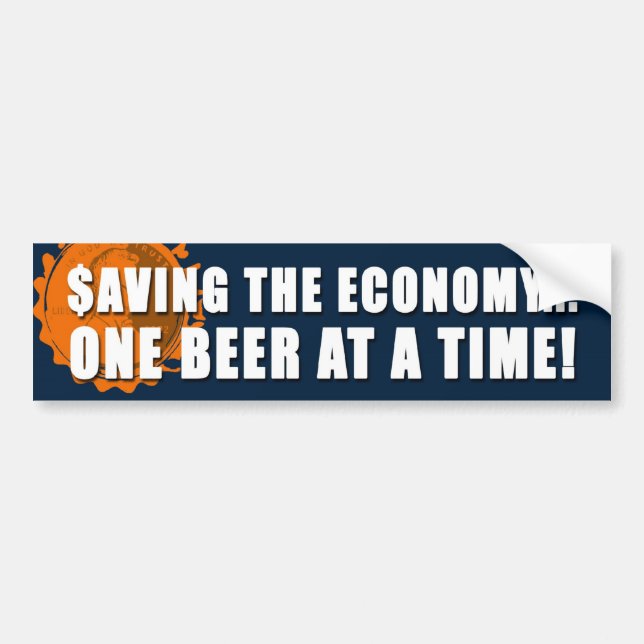 Adesivo Para Carro Salvar o bumpersticker da economia… (Frente)