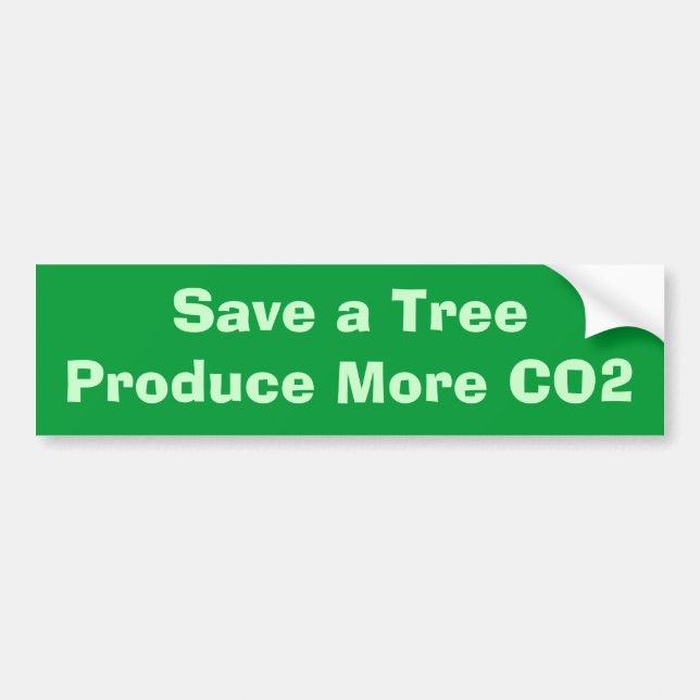 Adesivo Para Carro Salvar um TreeProduce mais CO2 (Frente)