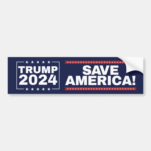 Adesivo Para Carro Salve a América! Bumper Sticker 2024 (Frente)