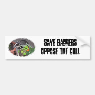 Adesivo Para Carro Salve BADGERS, oponha-se ao Cull, pára-choque