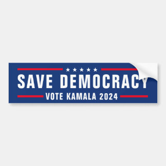 ADESIVO PARA CARRO SALVE DEMOCRACIA VOTE KAMALA 2024