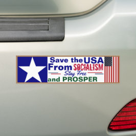 Adesivo Para Carro Salve os EUA do Socialismo