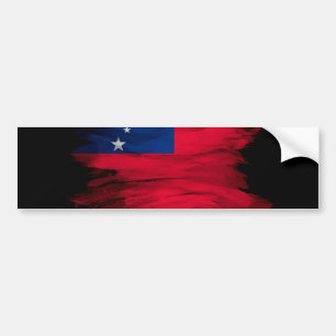 Adesivo Para Carro Samoa flag brush, AVC, bandeira nacional