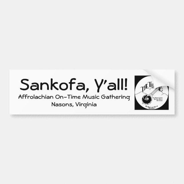 Adesivo Para Carro Sankofa, você autocolante no vidro traseiro (Frente)
