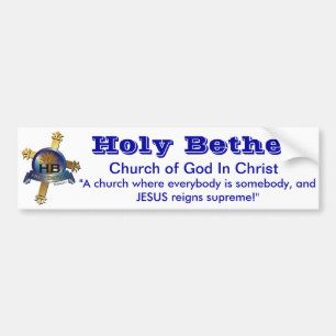 Adesivo Para Carro Santa Igreja Bethel de Deus no Cristo