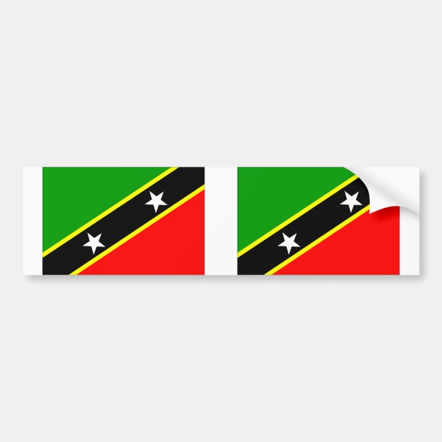 Adesivo Para Carro Santo Kitts & Nevis (Frente)