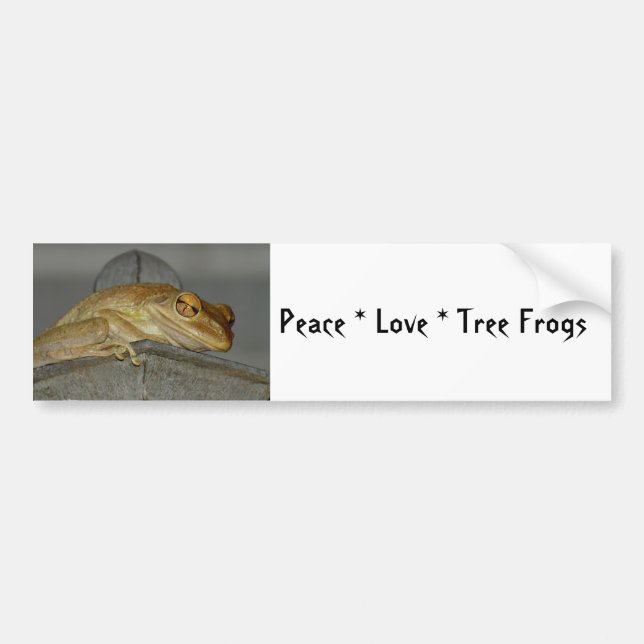 Adesivo Para Carro Sapos de Árvore de Paz (Frente)
