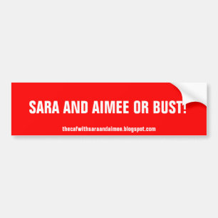 ADESIVO PARA CARRO SARA E AIMEE OU BUSTO!