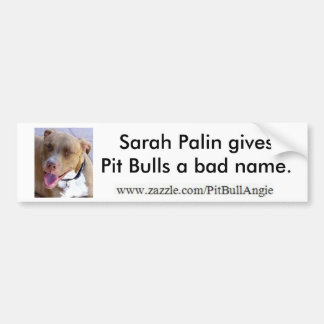 Adesivo Para Carro Sarah Palin dá a pitbull um nome mau