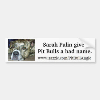 Adesivo Para Carro Sarah Palin dá a pitbull uma má fama