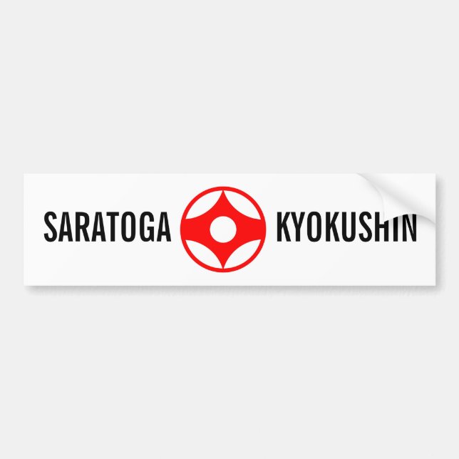 ADESIVO PARA CARRO SARATOGA KYOKUSHIN BUMPERSTICKER (Frente)