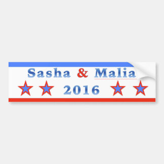 Adesivo Para Carro Sasha & Malia para o presidente 2016!