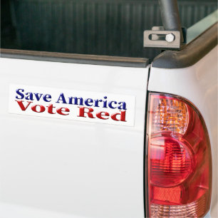 Adesivo Para Carro Save America Vote Red with red blue text