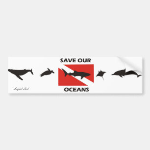Adesivo Para Carro Save Our Oceans - Sticker