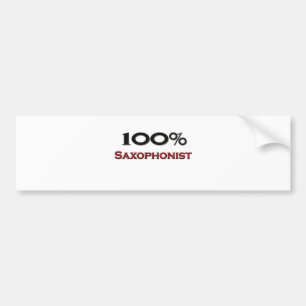 Adesivo Para Carro Saxofonista de 100 por cento