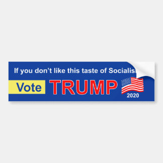 Adesivo Para Carro Say No to Socialism and vote for Trump in 2020.