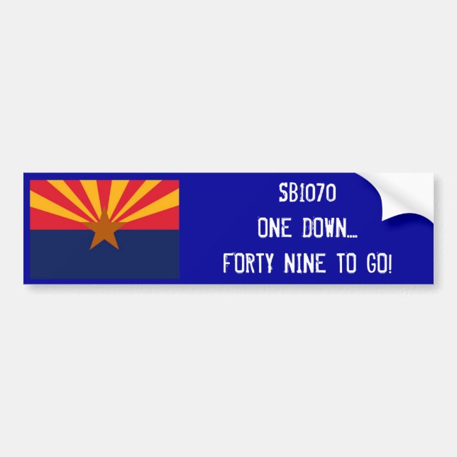 Adesivo Para Carro SB1070 Bumpersticker (Frente)