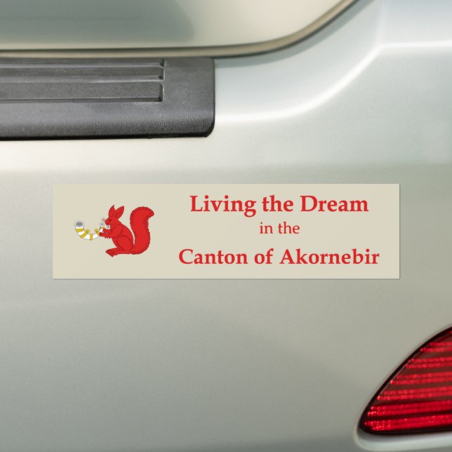 Adesivo Para Carro SCA Akornebir Bumper Sticker (No carro)