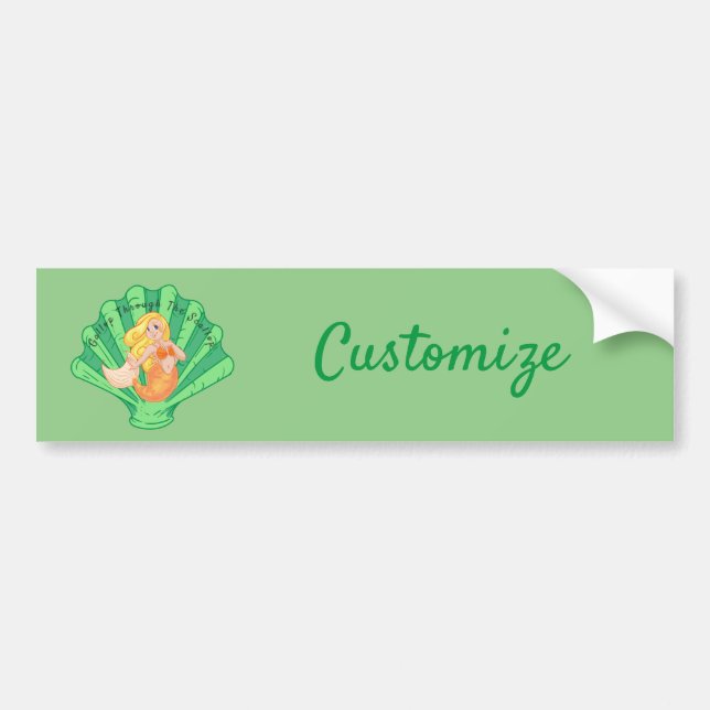 Adesivo Para Carro Scallop Shell Mermaid Thunder_Cove (Frente)
