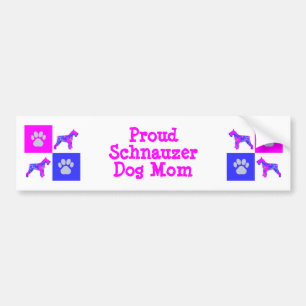 Adesivo Para Carro Schnauzer Cute Dog & Paw P&B Melhor Mãe