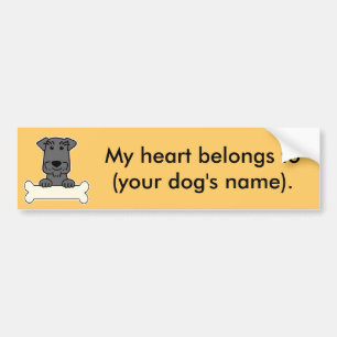 Adesivo Para Carro Schnauzer diminuto personalizado