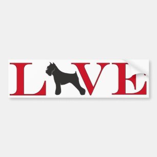 Adesivo Para Carro Schnauzer Lover Bumpersticker
