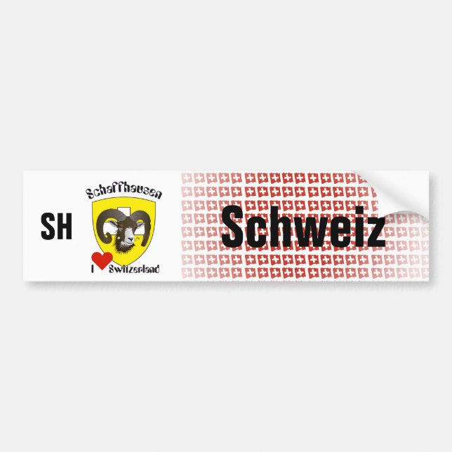 Adesivo Para Carro Schweiz Svizzera Suisse Schaffhausen Autoaufkleber (Frente)