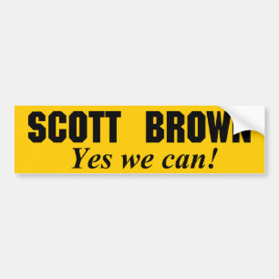 Adesivo Para Carro Scott Brown - sim nós podemos