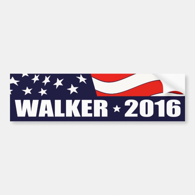 Adesivo Para Carro Scott Walker Presidente 2016 (Frente)