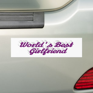 Adesivo Para Carro script namorada roxo