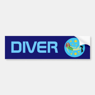 Adesivo Para Carro Scuba Diver