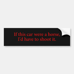 Adesivo Para Carro Se Este Carro Era Um Cavalo