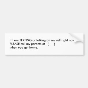 Adesivo Para Carro Se eu sou TEXTING ou fala em minha pilha agora…