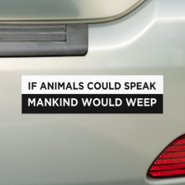 Adesivo Para Carro se os animais falassem a humanidade choraria vegan