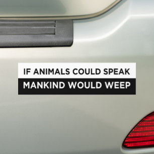 Adesivo Para Carro se os animais falassem a humanidade choraria vegan