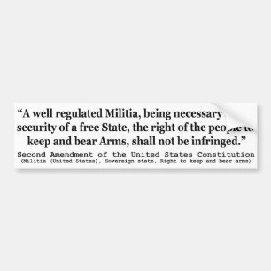 Adesivo Para Carro Segunda Emenda à Constituição dos Estados Unidos