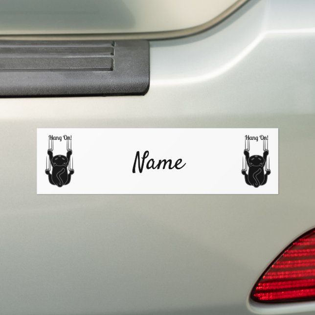 Adesivo Para Carro Segure no Thunder_Cove de Gato Negro (No carro)