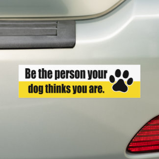 Adesivo Para Carro Seja a pessoa que o seu cão pensa que é...
