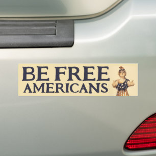 Adesivo Para Carro Seja Free American Bumper Sticker