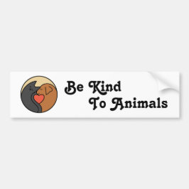Adesivo Para Carro Seja gentil com os animais