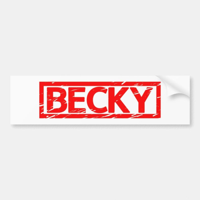 Adesivo Para Carro Selo de Becky (Frente)