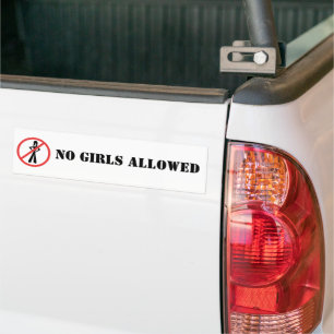Adesivo Para Carro Sem Raparigas Permitidas BumperSticker